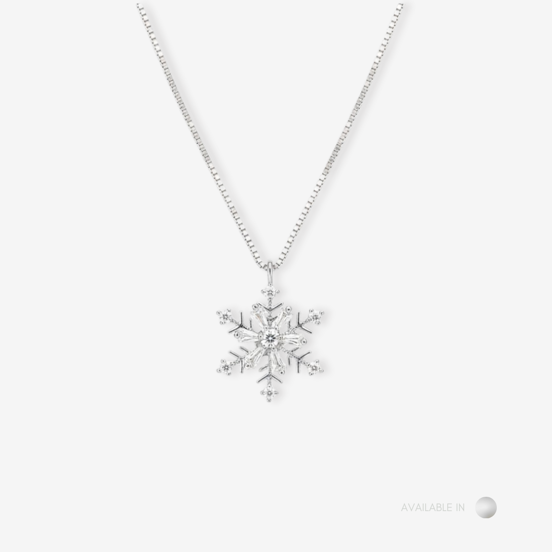 Snowflake Waltz Silver Titanium Necklace