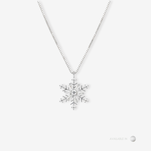 Snowflake Waltz Silver Titanium Necklace
