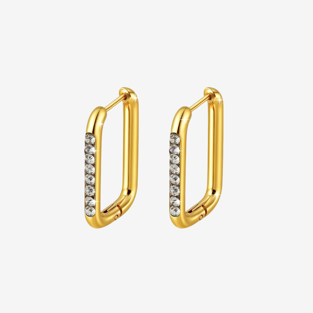 Starlight Pavé Huggie Hoop Titanium Earrings