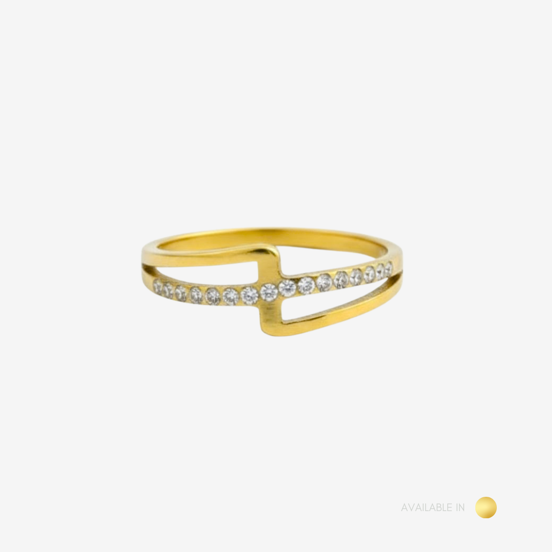 Tavira Gold Titanium Ring