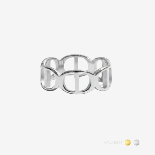 The Diora Silver Titanium Ring