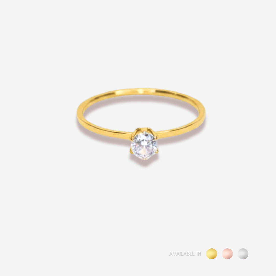 Timeless Promise Diamond Rose Gold Titanium Ring