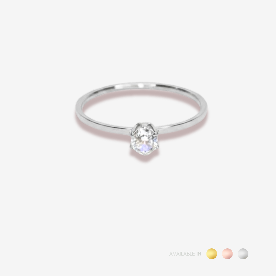 Timeless Promise Diamond Rose Gold Titanium Ring