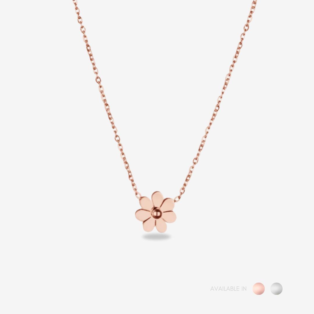 Pure Daisy Rose Gold Titanium Necklace