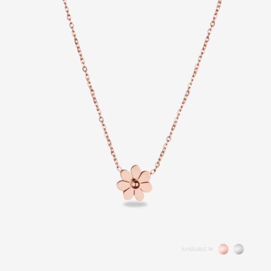 Pure Daisy Rose Gold Titanium Necklace