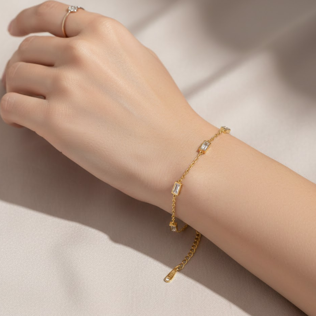 Elara Gold Titanium Bracelet