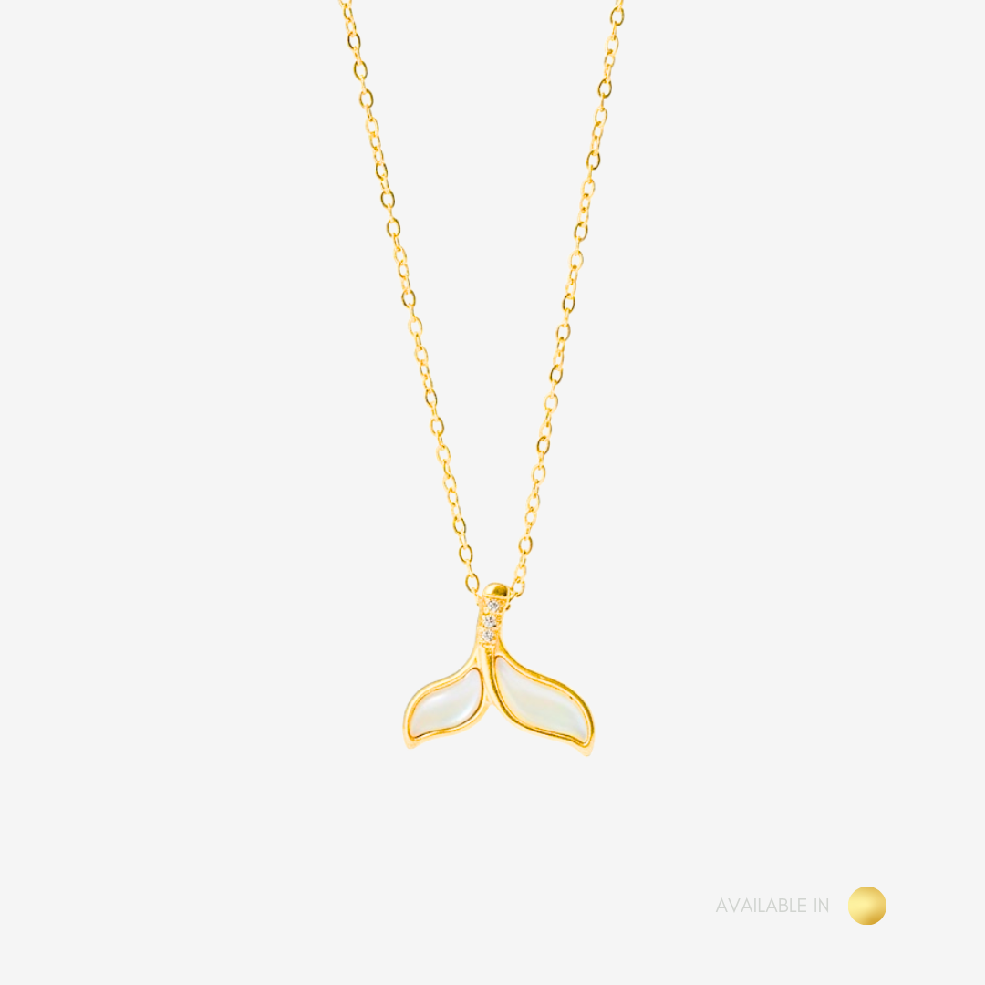 Fish Marble Tail Titanium Necklace