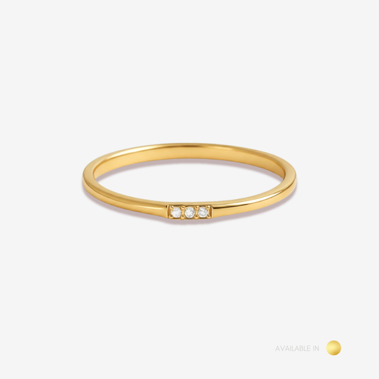 Petite Diamond Titanium Ring