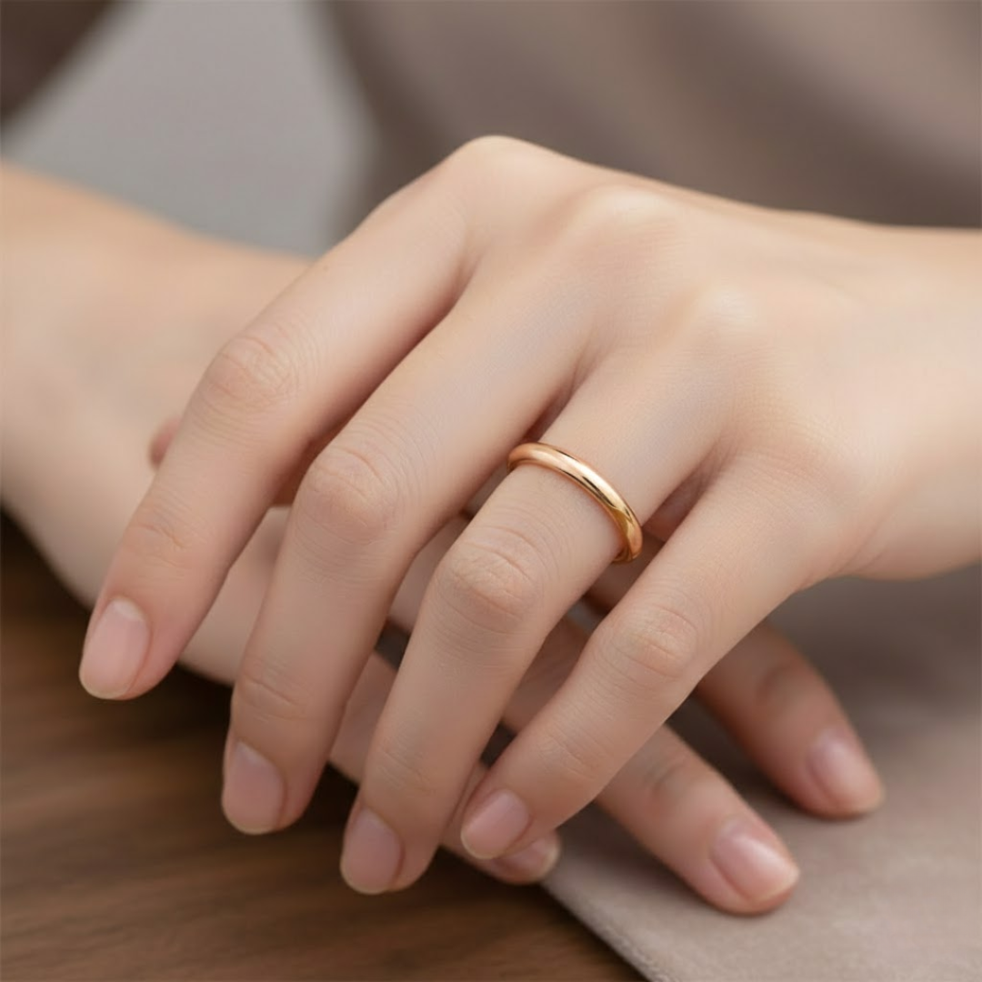 Glossa Rose Gold Titanium Ring