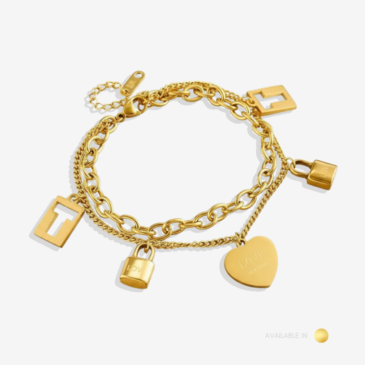 True Love Lock Titanium Bracelet