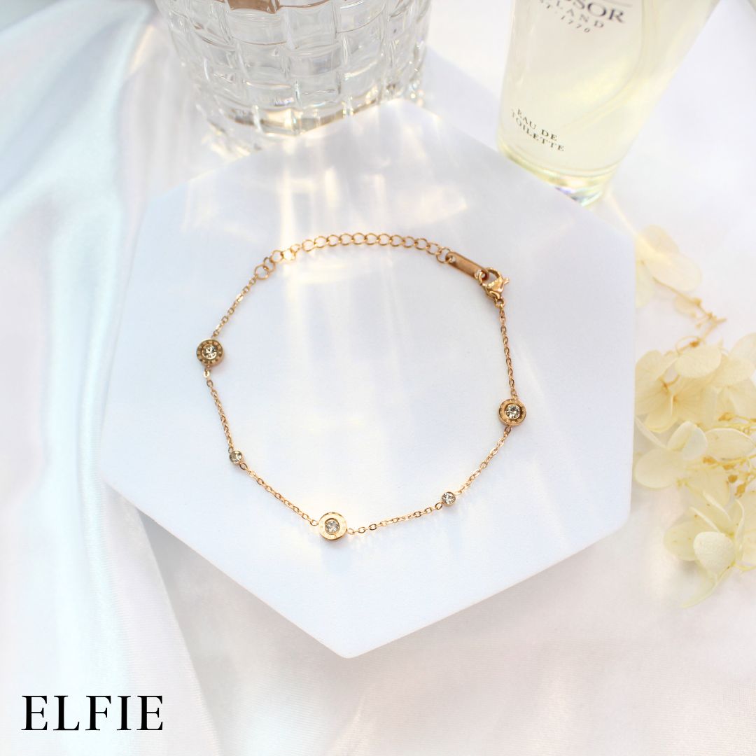 Triplet Roman Diamond Titanium Bracelet