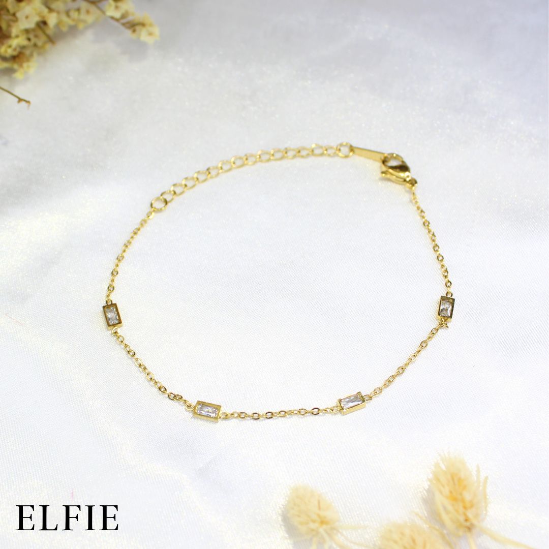 Diamond Square Titanium Bracelet