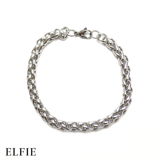 Silver Chain Titanium  Bracelet