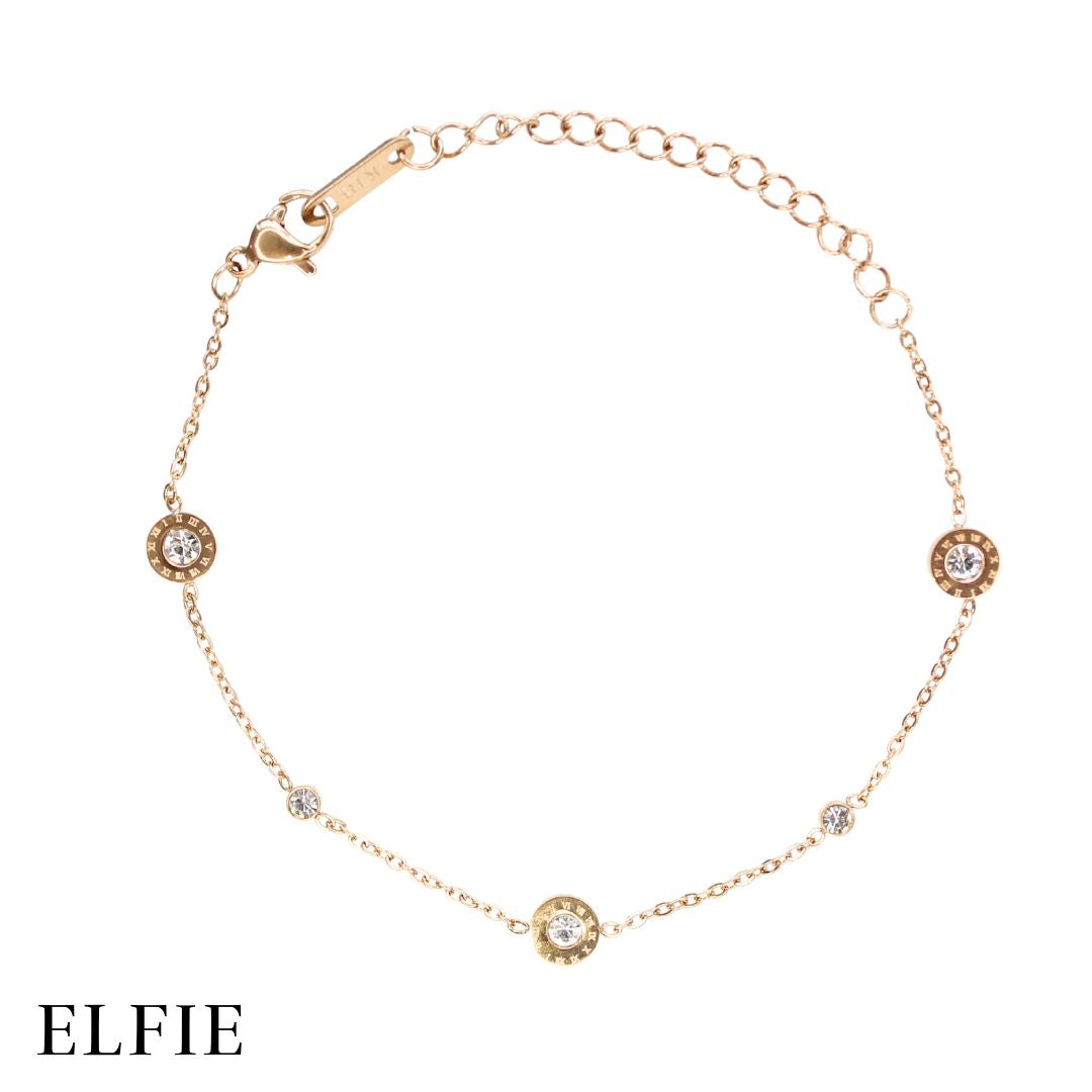 Triplet Roman Diamond Titanium Bracelet