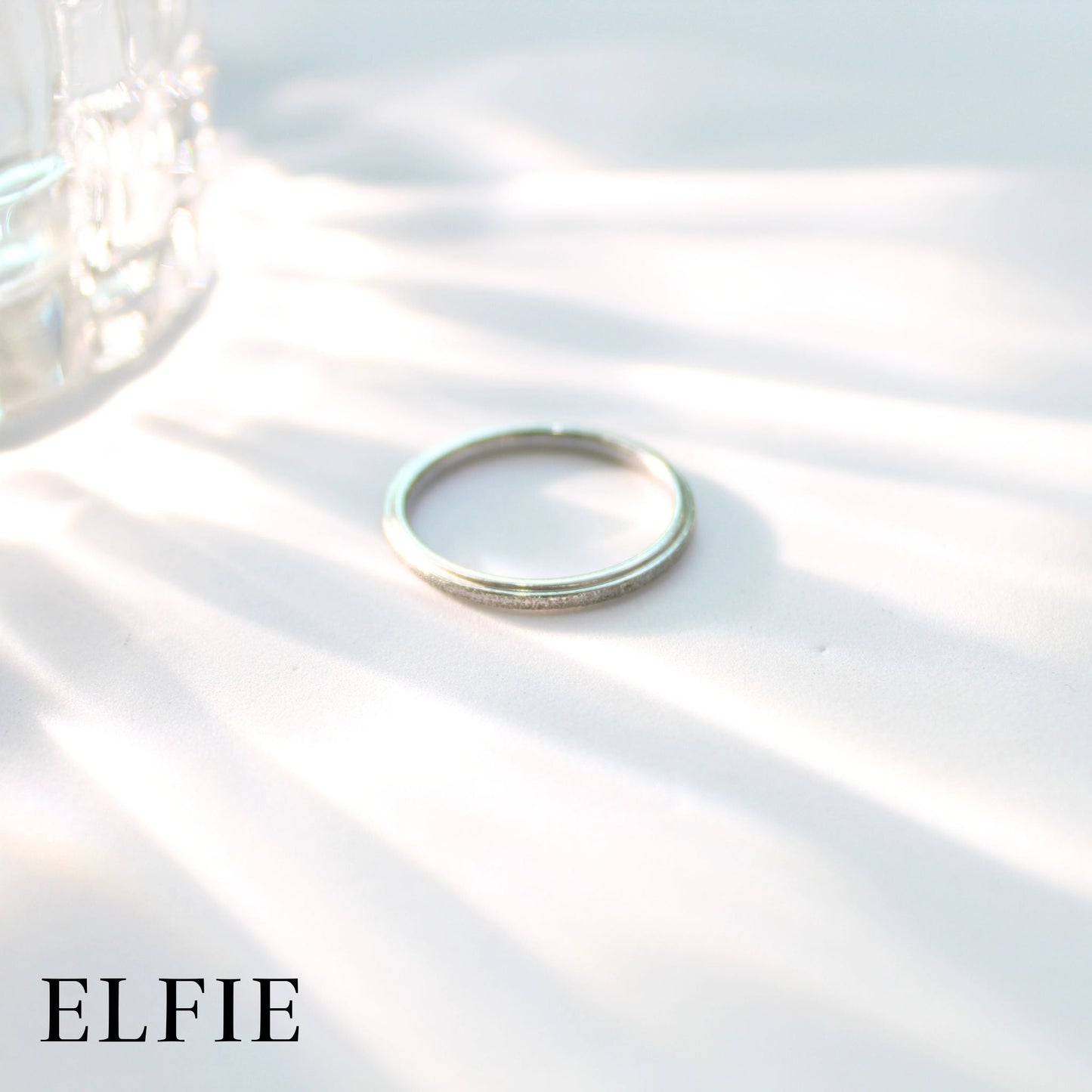 Shiny Slim Strip Titanium Ring