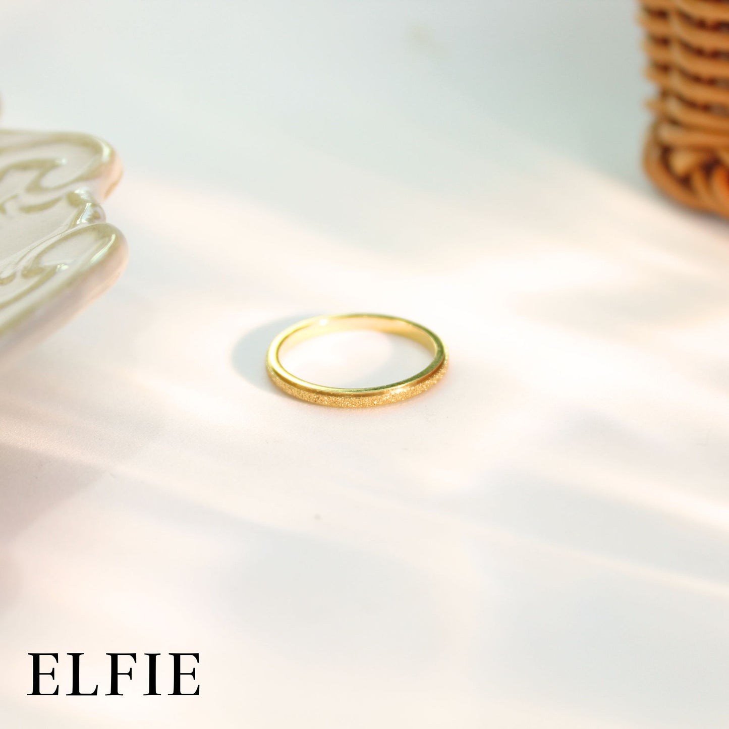 Shiny Slim Strip Titanium Ring