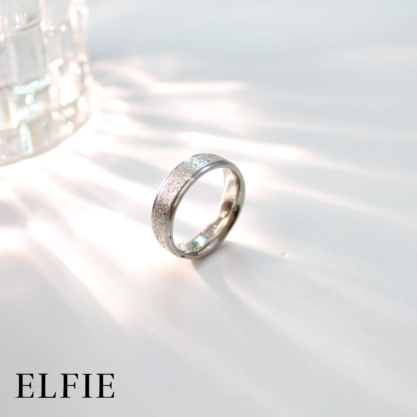 Biggy Shiny Strip Titanium Ring