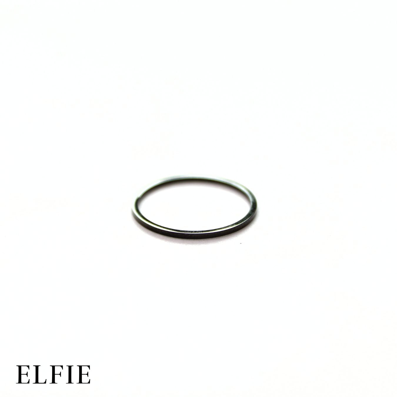 Simple Thin Black Titanium Ring
