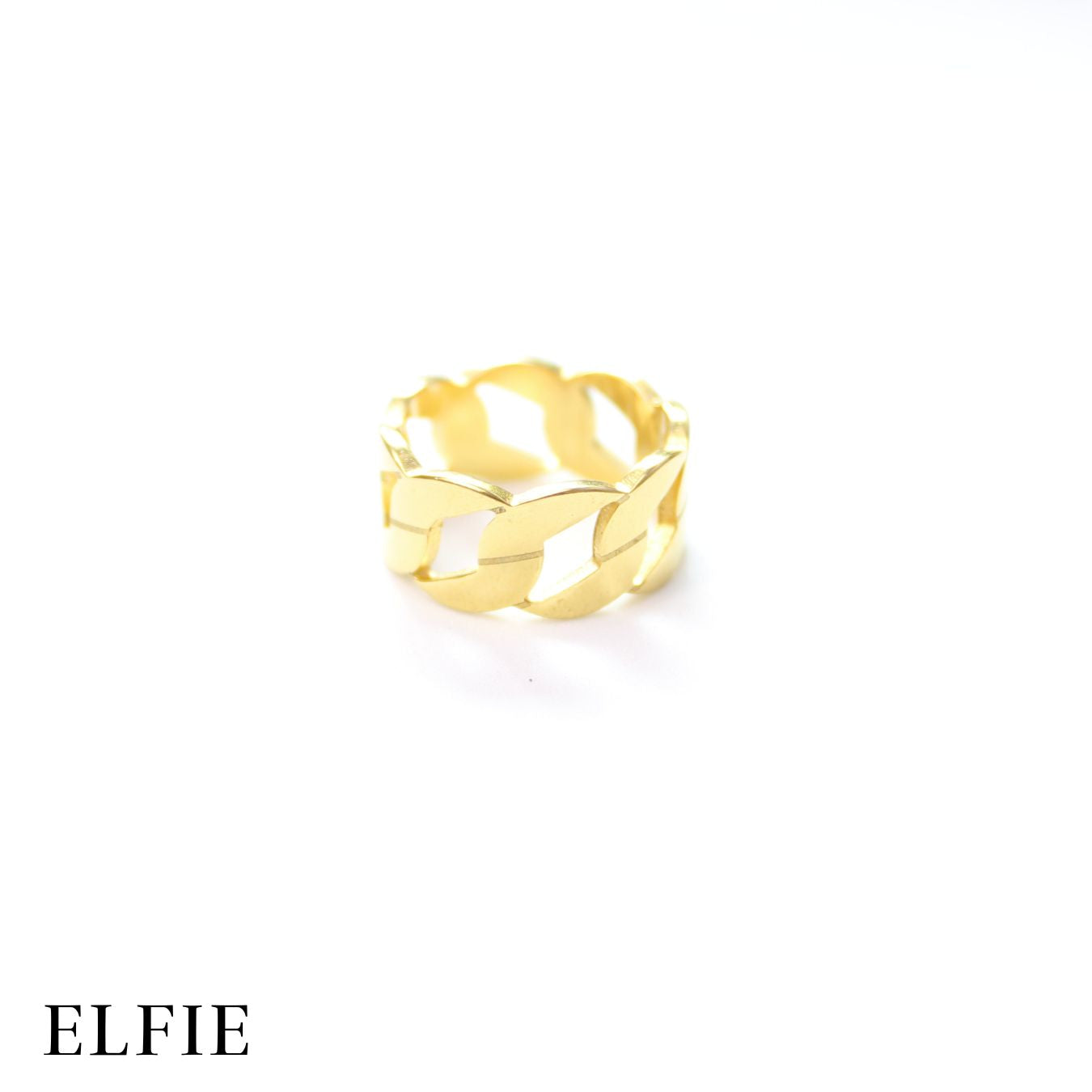 Masculine Big Chain Design Titanium Ring