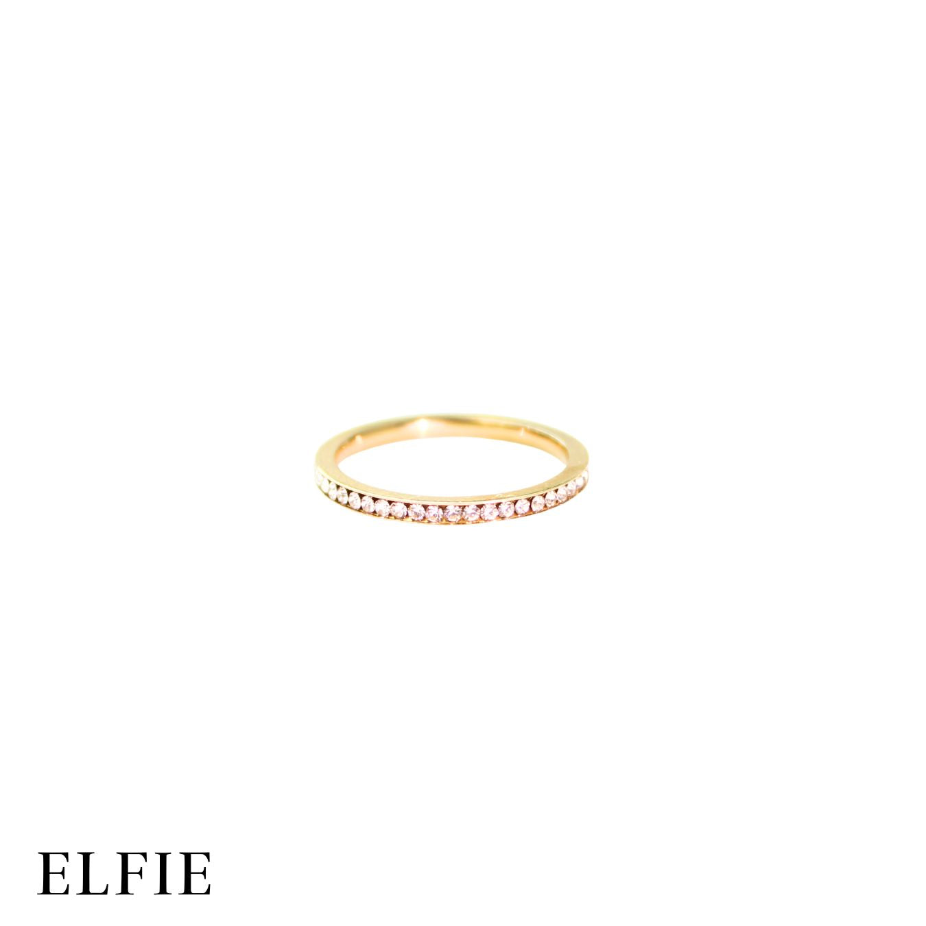 Joined Crystal Titanium Ring