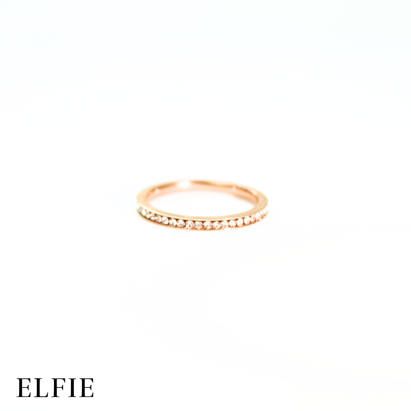 Joined Crystal Titanium Ring