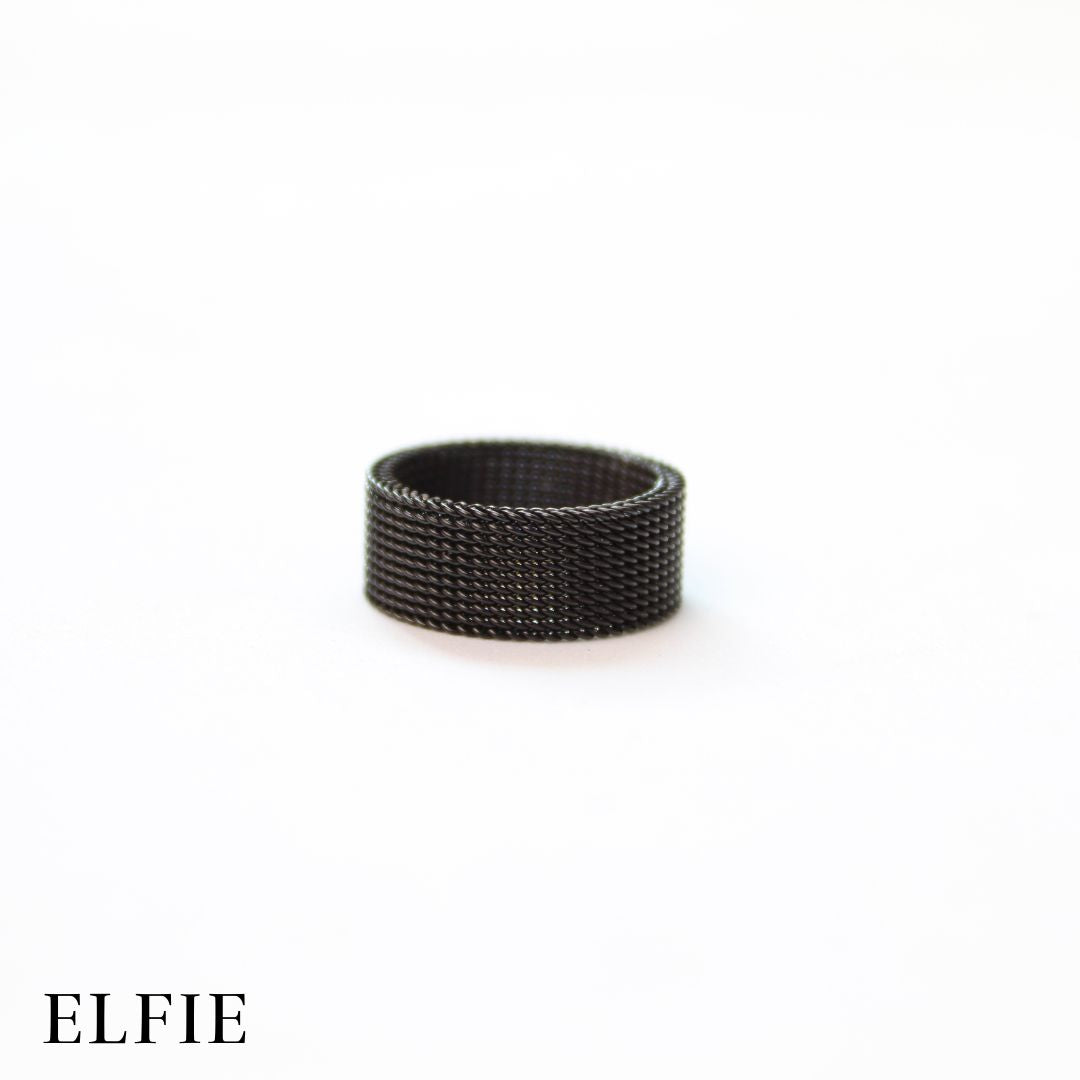 Masculine Chain Block Titanium Ring