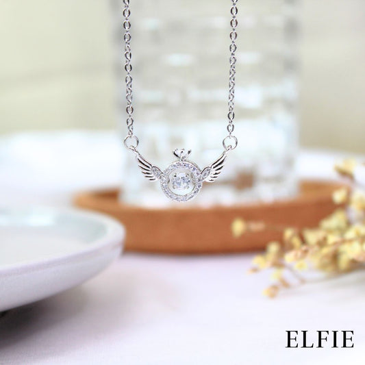 Silver Angel Wings Titanium Necklace