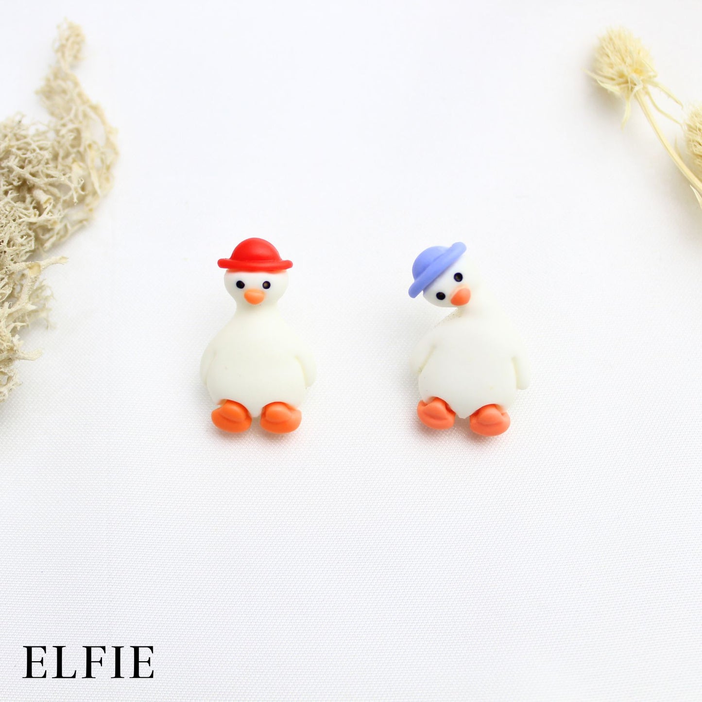 Twin Duck Stud Earring