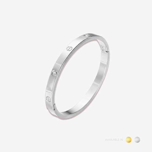 Valene Silver Titanium Bangle