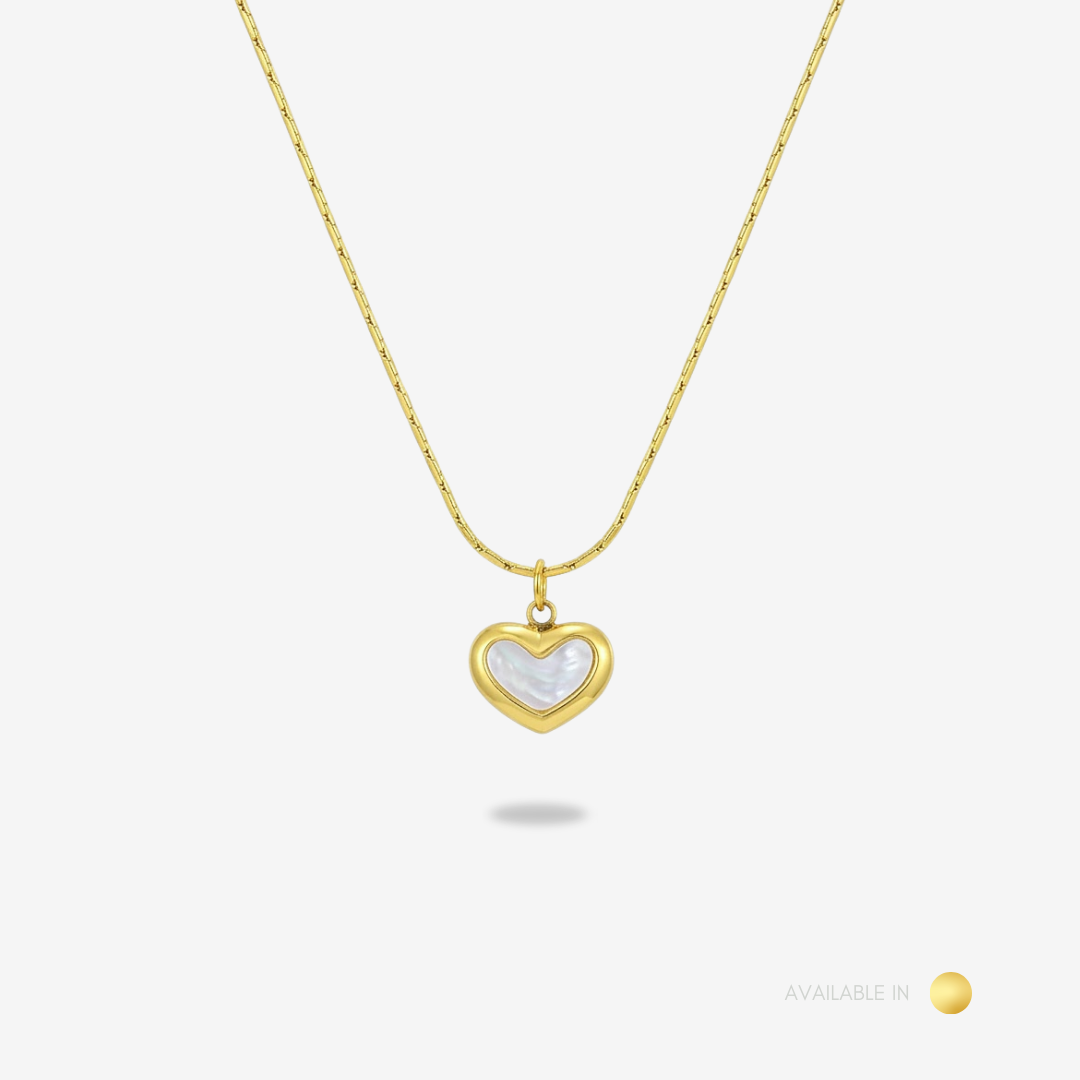 Velour Heart Titanium Necklace