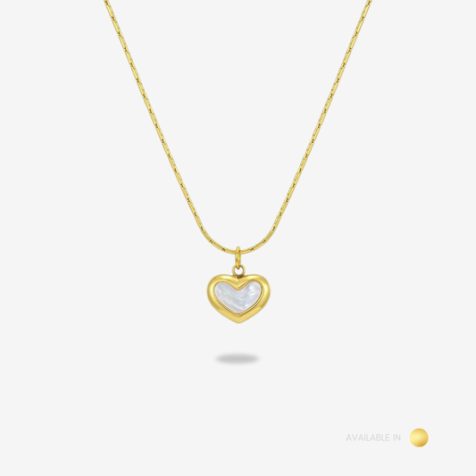Velour Heart Titanium Necklace