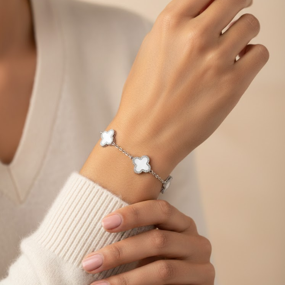 Velvet Blanc Rose Gold Titanium Bracelet