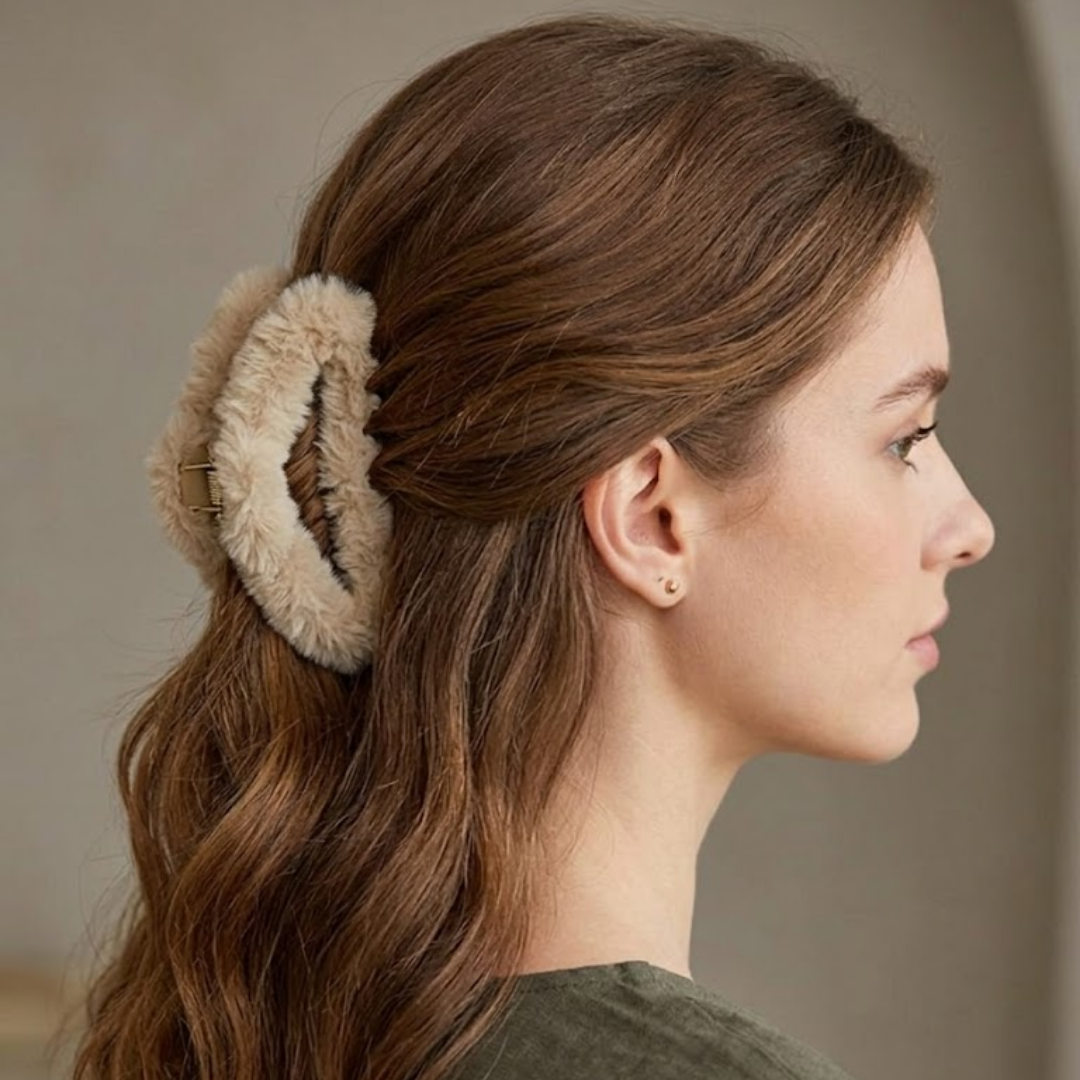 Velvet Cloud Snow White Hair Claw Accessories