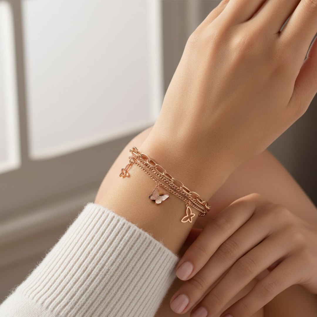 Butterfly Shine Titanium Bracelet