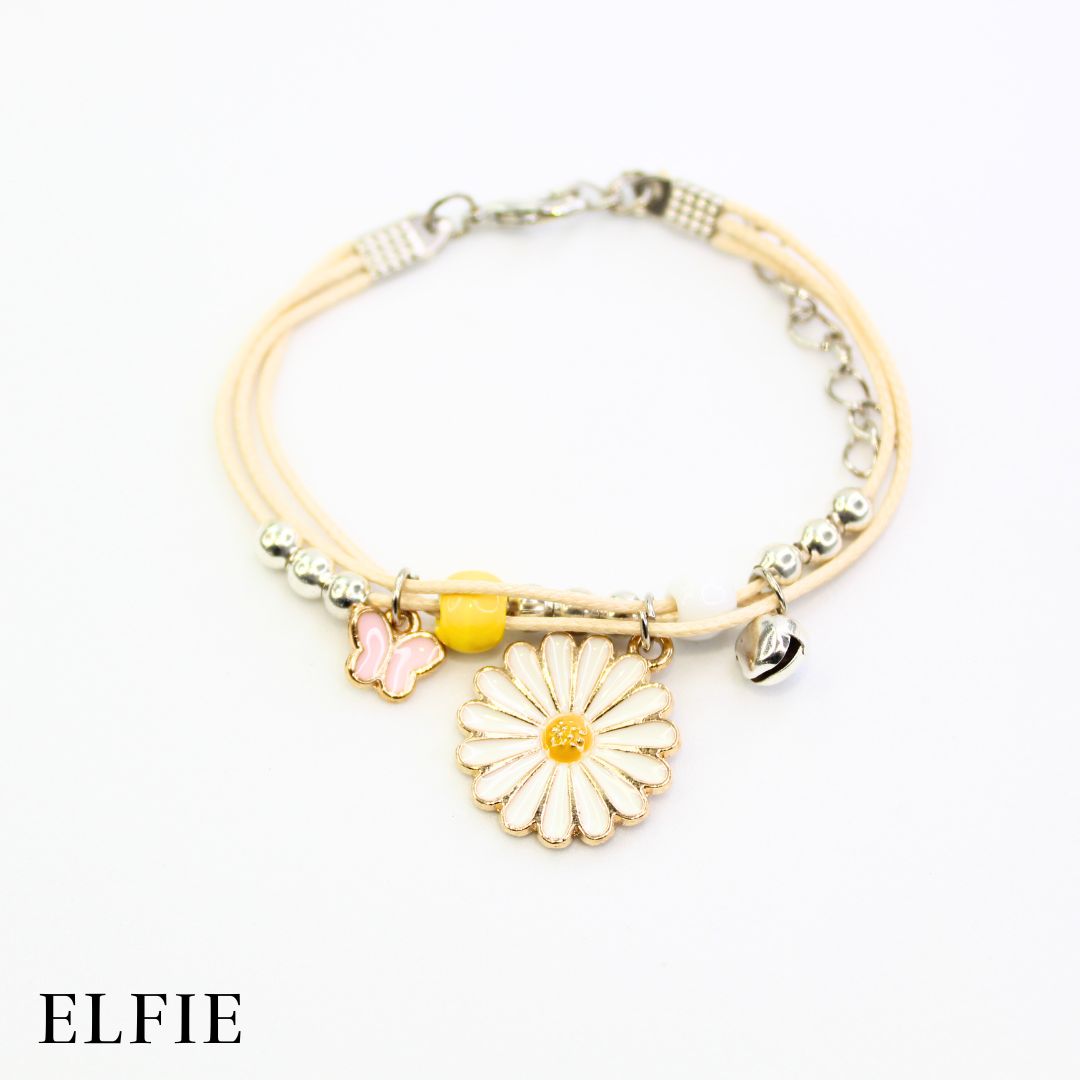 White Daisy Ceramic Bracelet