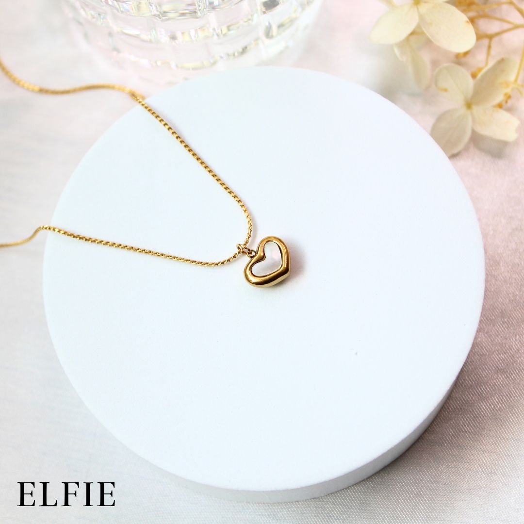 White Heart Titanium Necklace