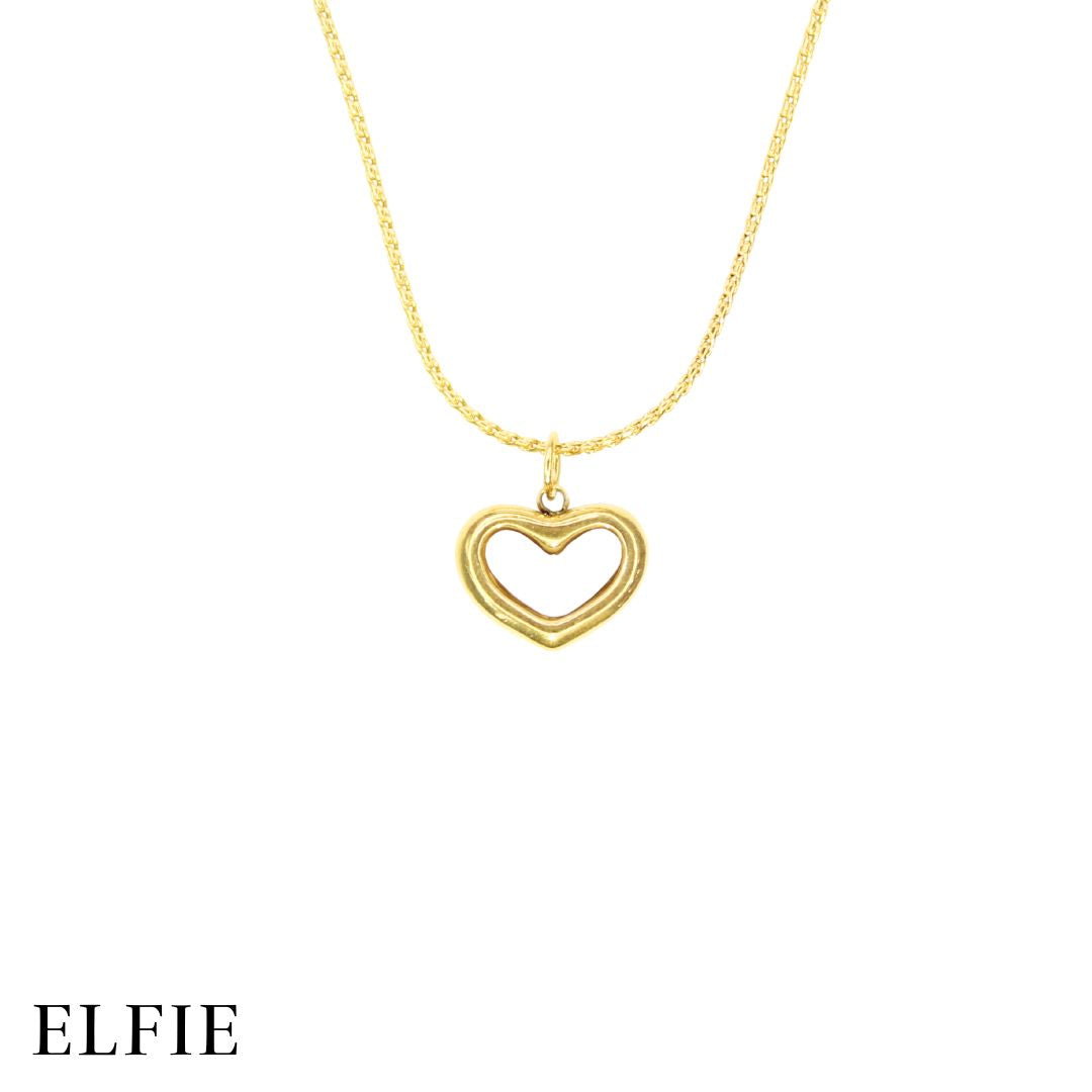 White Heart Titanium Necklace