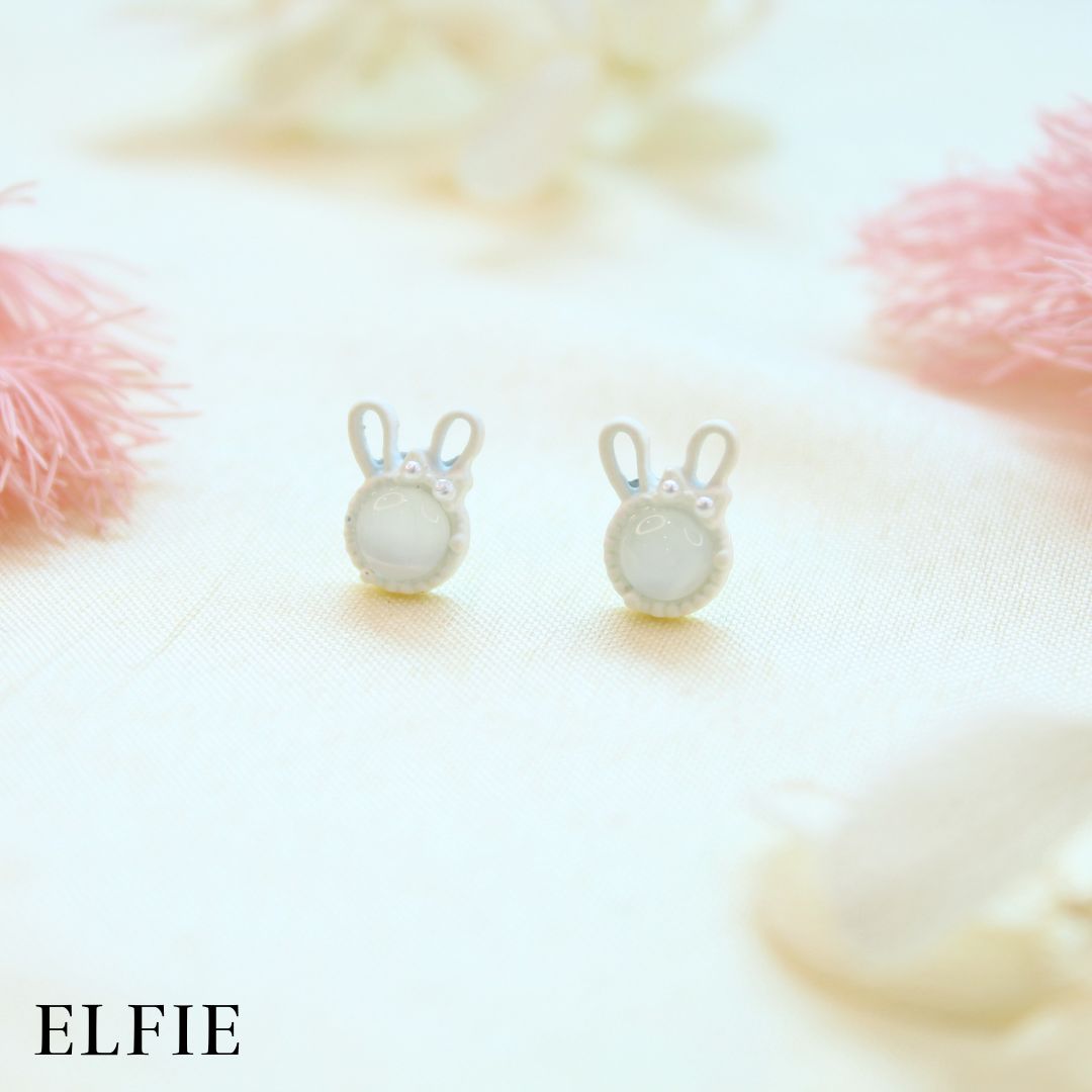 White Rabbit Head Stud Earing