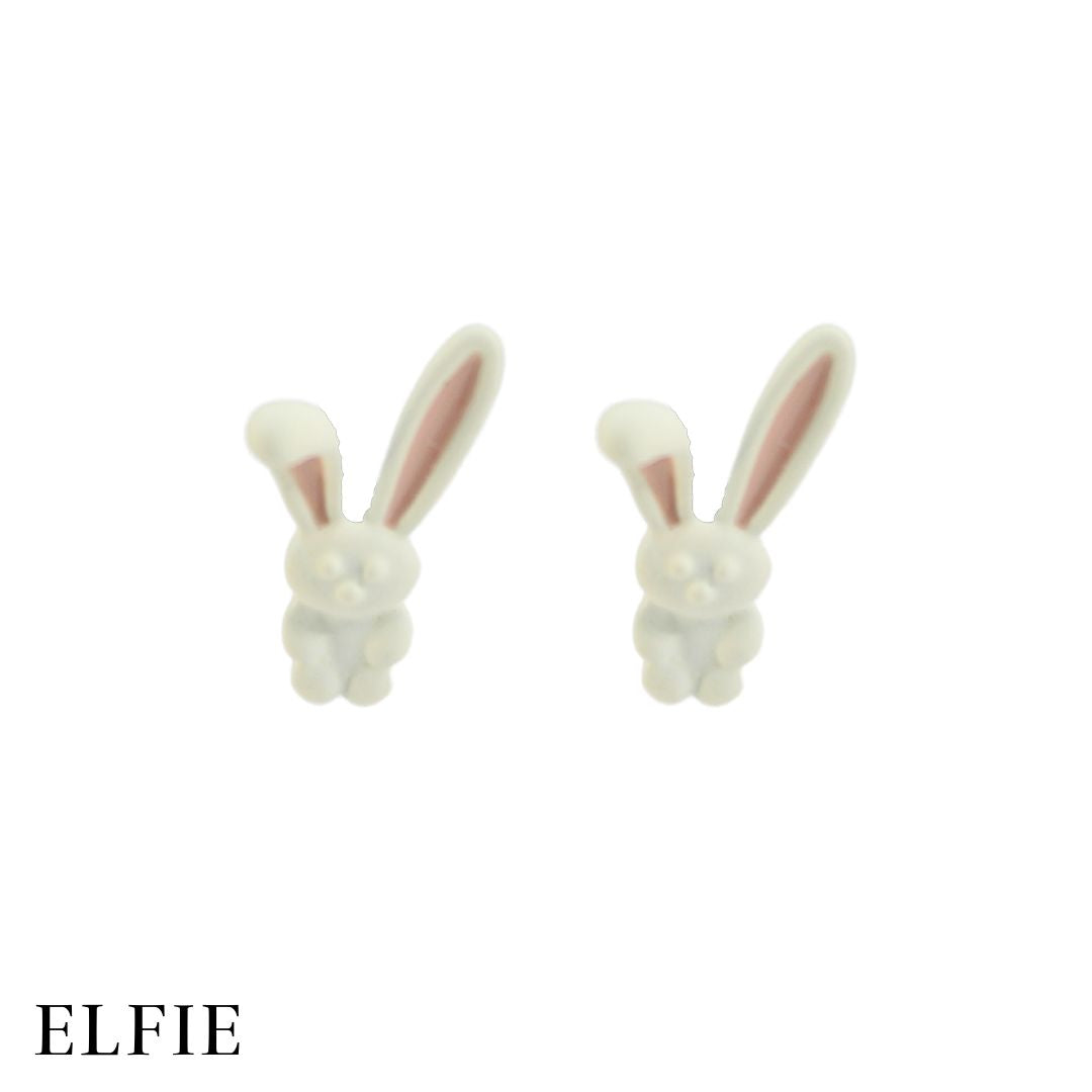 White Rabbit Stud Earring