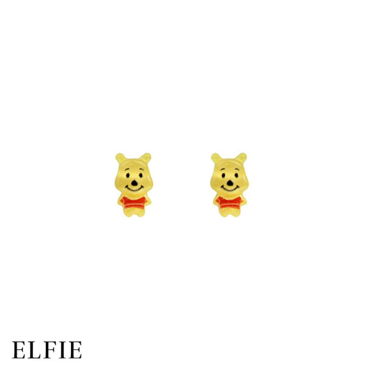 Winnie The Pooh Clear Stud Non-Titanium Earring