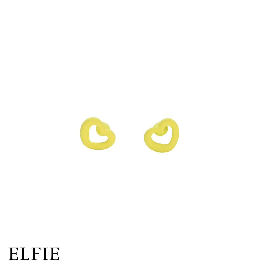 Yellow Heart Stud Earring