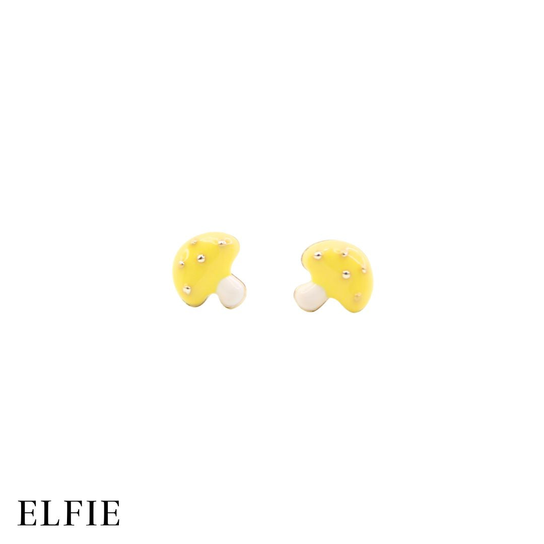 Yellow Mushroom Stud Earring
