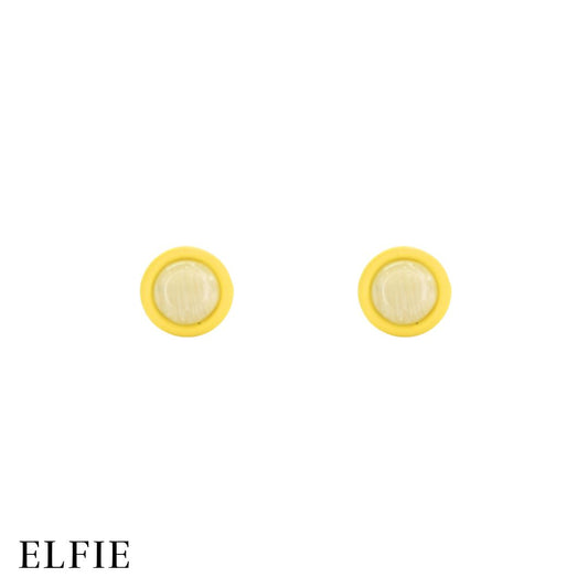Yellow Raindrop Stud Non-Titanium Earring