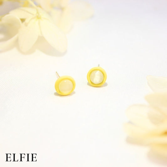 Yellow Raindrop Stud Earring