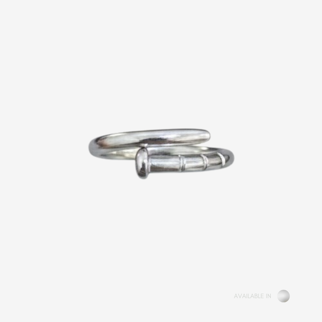 Zerelle Silver Titanium Ring