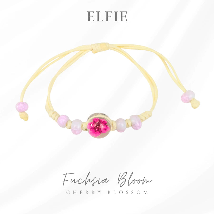 Fairy Pink Ceramic Dried Flower Bracelet