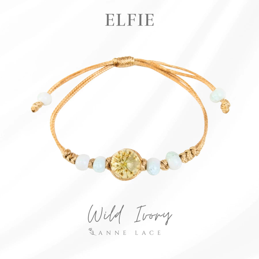 Fairy Pink Ceramic Dried Flower Bracelet