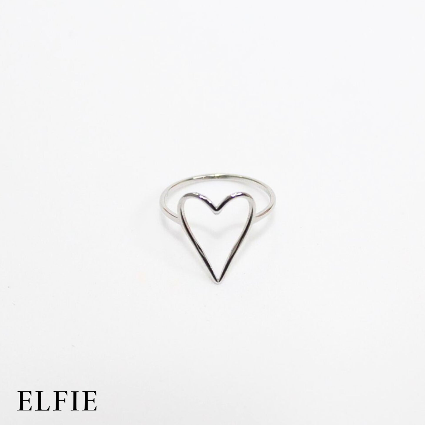 Accentuated Heart Titanium Ring